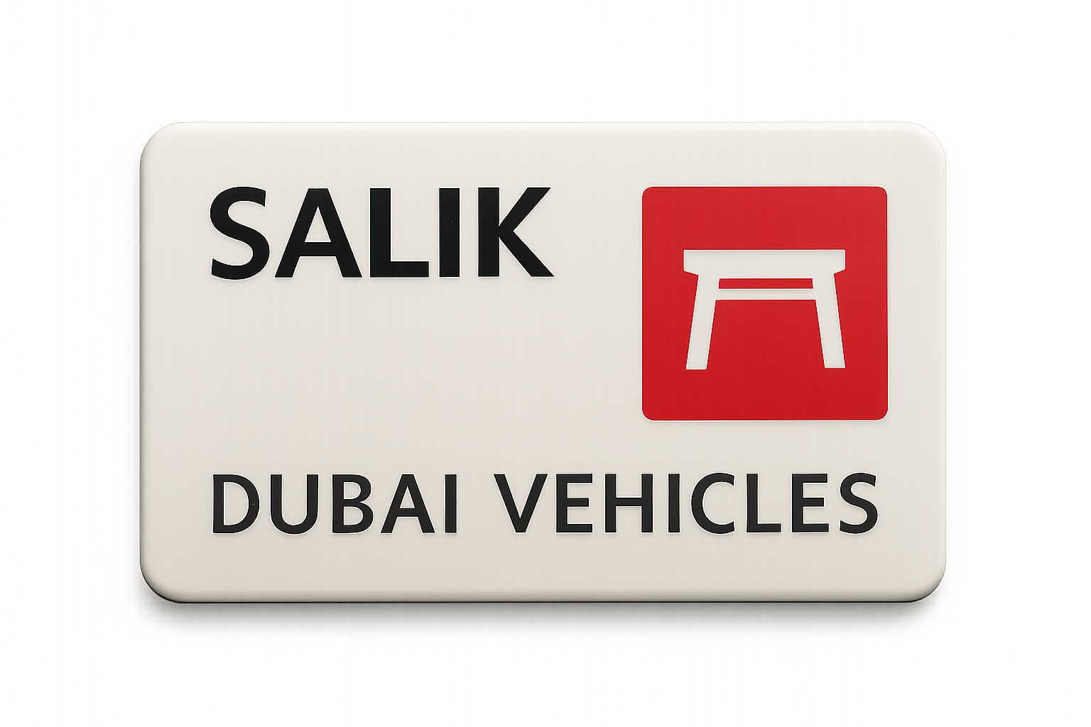 Salik electronic tag for Dubai vehicles